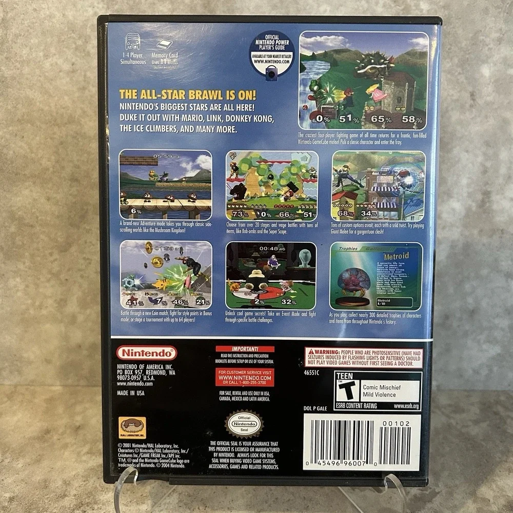 Super Smash Bros. Melee Nintendo GameCube CIB Complete Mint Manual Black Label
